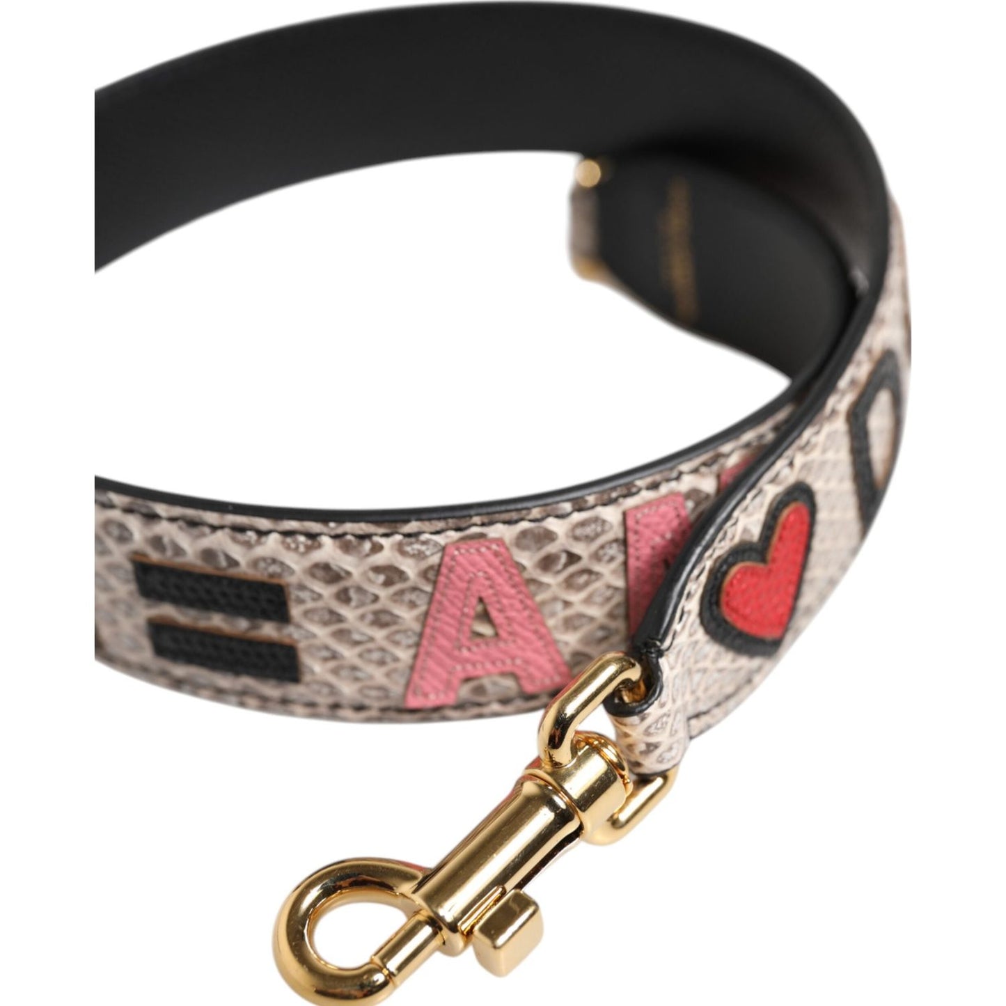 Dolce & Gabbana Multicolor DG AMORE Patch Bag Accessory Shoulder Strap WMB539