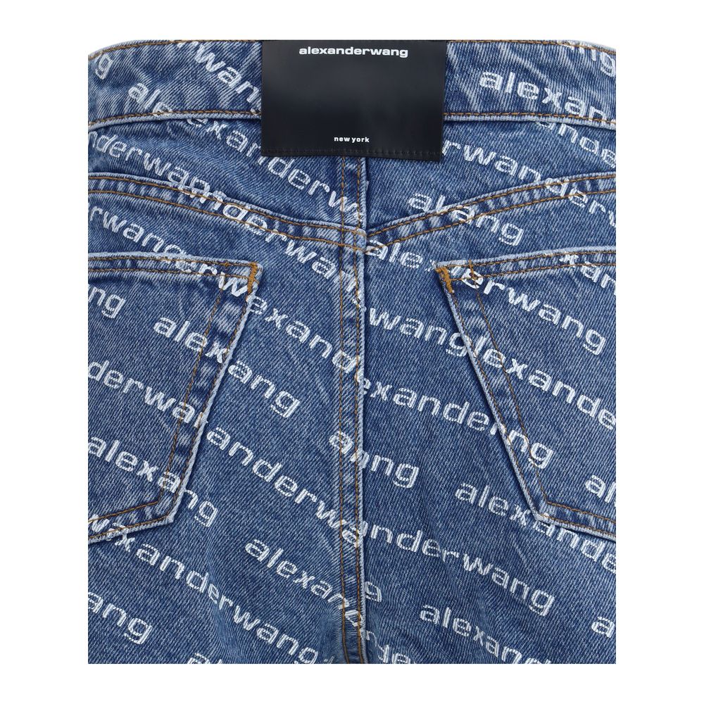 Alexander Wang Blue Cotton Bermuda Shorts