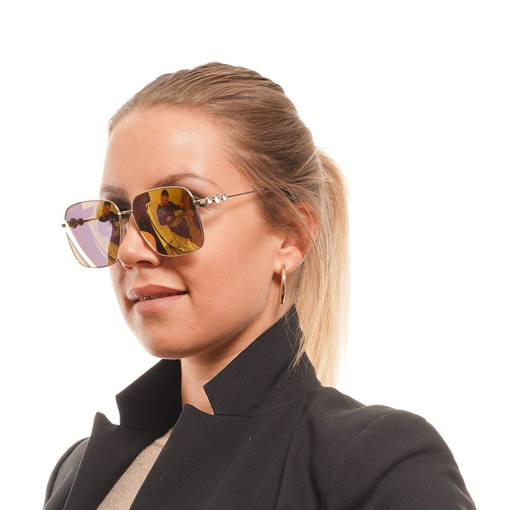 Swarovski Gold Metal Sunglasses