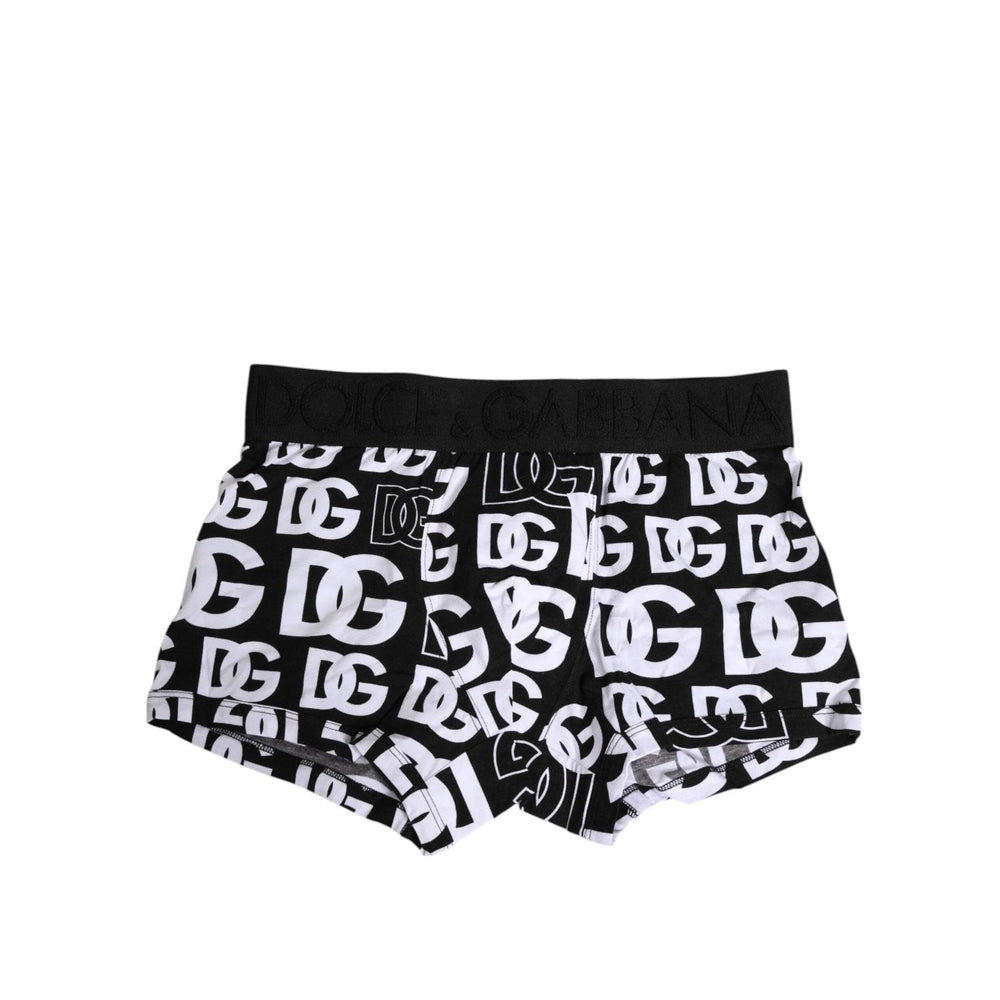 Dolce & Gabbana Black Cotton Logo Regular Men Boxer Underwear BIK1707-3