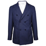 Made in Italy Blue Linen Blazer LO-15027-IT52 | XL
