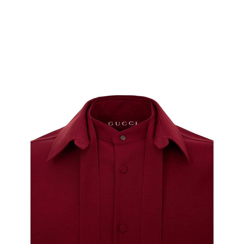 Gucci Bordeaux Wool Shirt GU-984820051448-IT48 | M