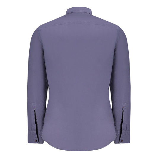 Hugo Boss Blue Cotton Men Shirt BO-33897-S