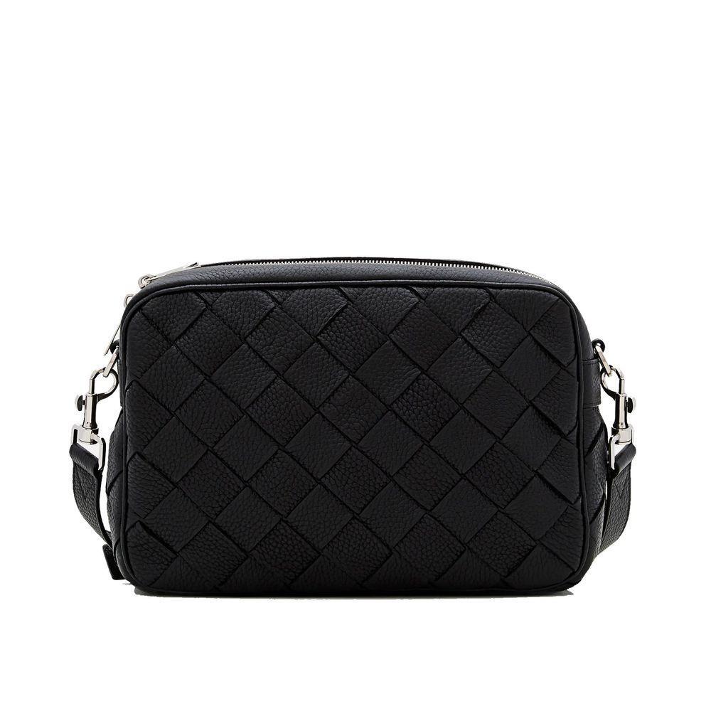 Front view with bag zipped and handles upright.