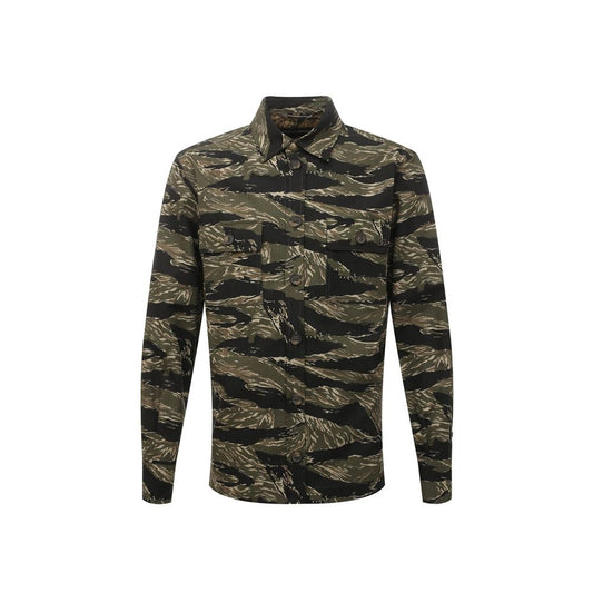Dolce & Gabbana Green Cotton Pattern Shirt