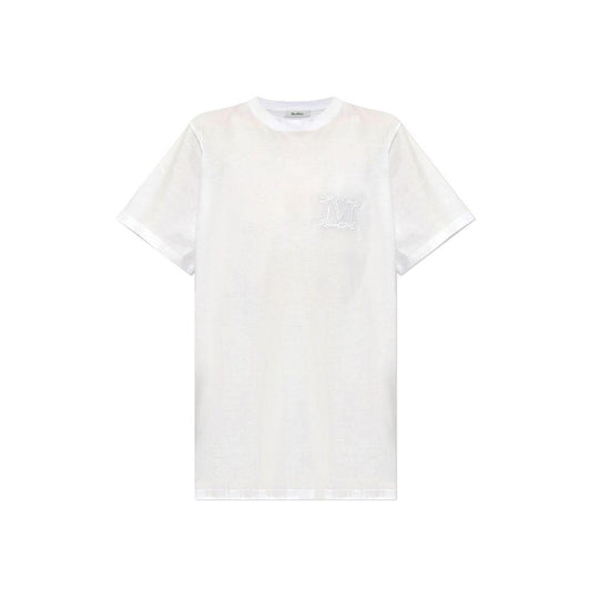 Max Mara Mango Logo Embroidered Cotton T-Shirt