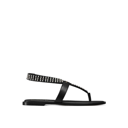 Dior Black Calfskin Flat Sandals