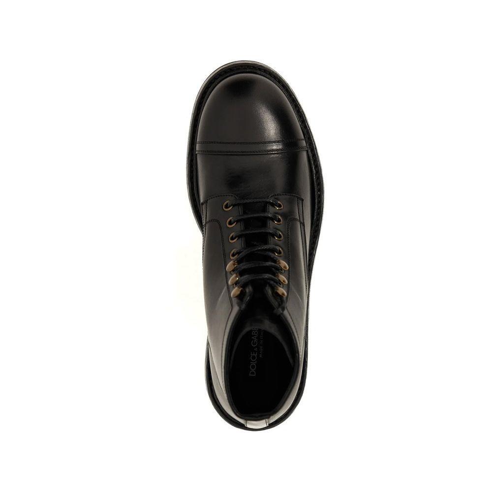 Dolce & Gabbana Lace-Up Leather Boots