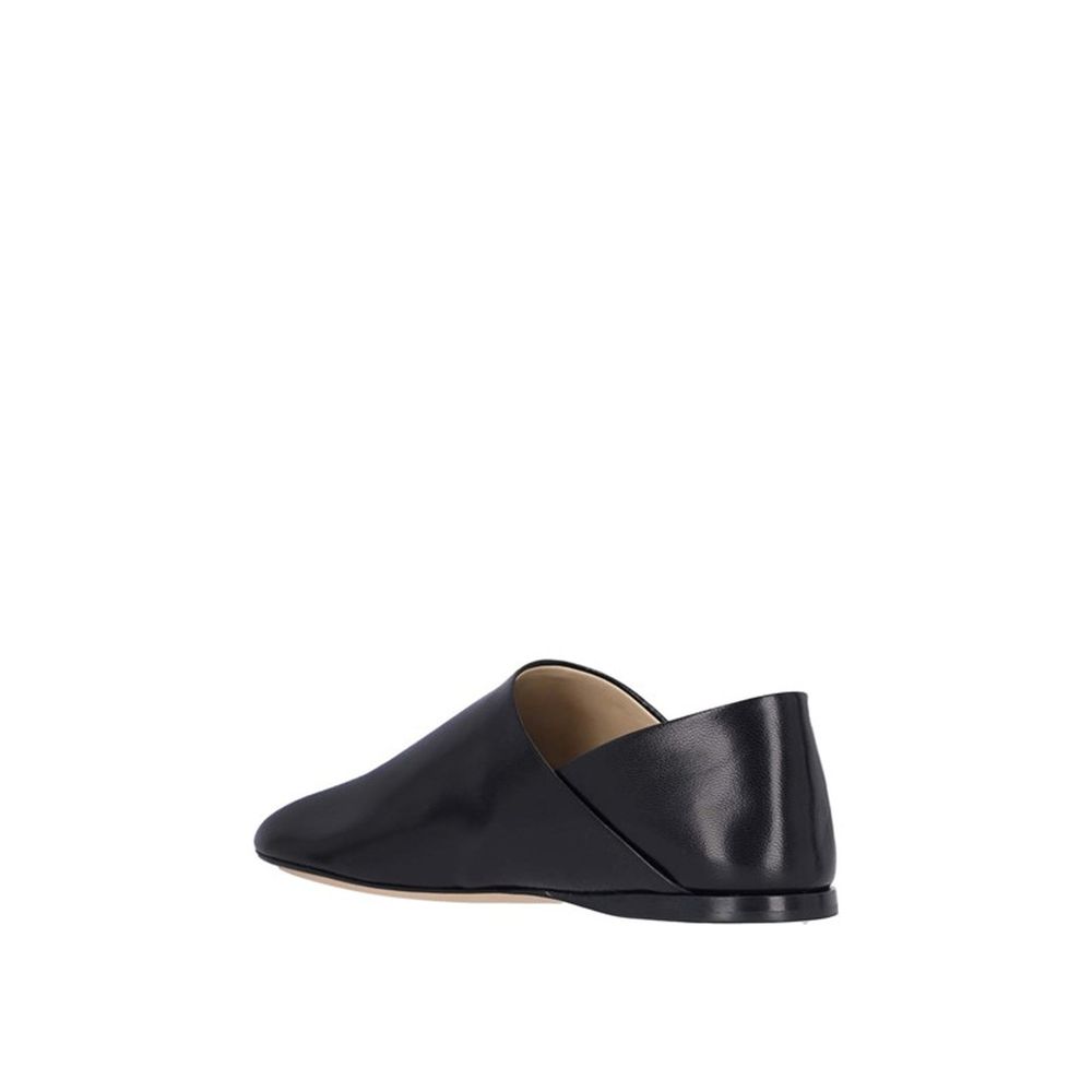 Loewe Black Lamb Leather Slip-On Loafers