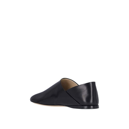 Loewe Black Lamb Leather Slip-On Loafers