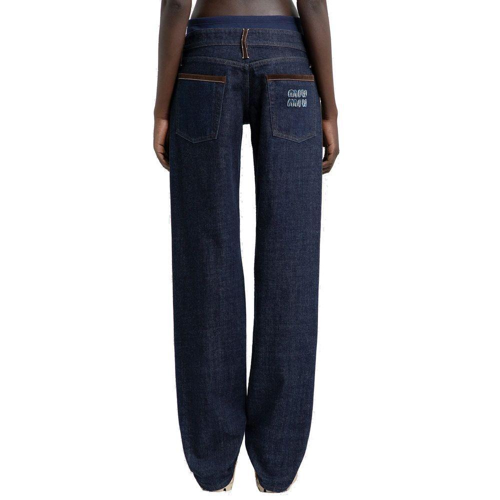 Miu Miu Piped-Trim Denim Jeans MI-8735527796948-W26