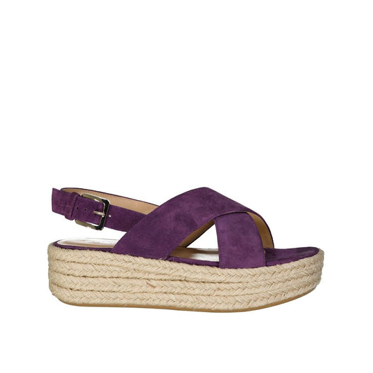 Sergio Rossi Purple Calfskin Espadrilles