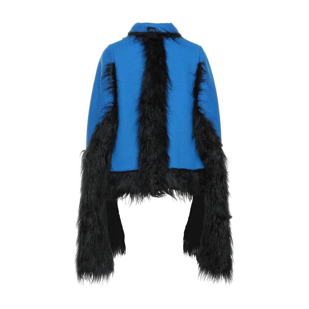 Maison Margiela Faux Fur Trimmed Cape Jacket