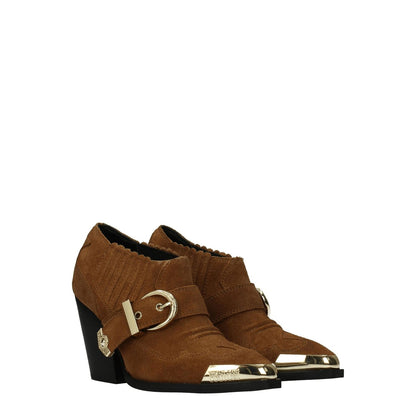 Versace Jeans Brown Leather Ankle Boots