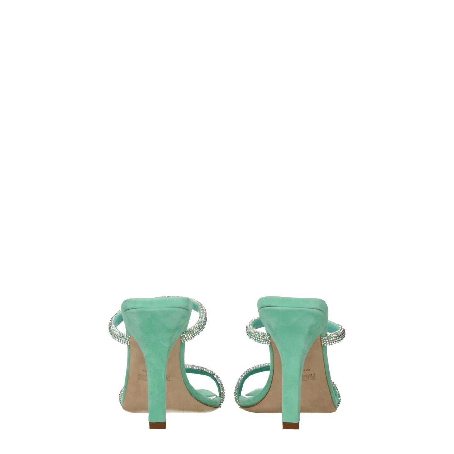 Paris Texas Green Leather Stiletto Heels Sandals PA-8547206463753-EU37/US7