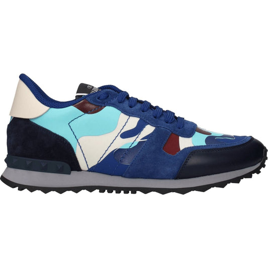 Valentino Garavani Blue Leather Athletic Sneakers