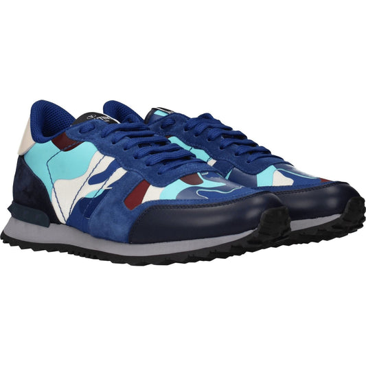 Valentino Garavani Blue Leather Athletic Sneakers