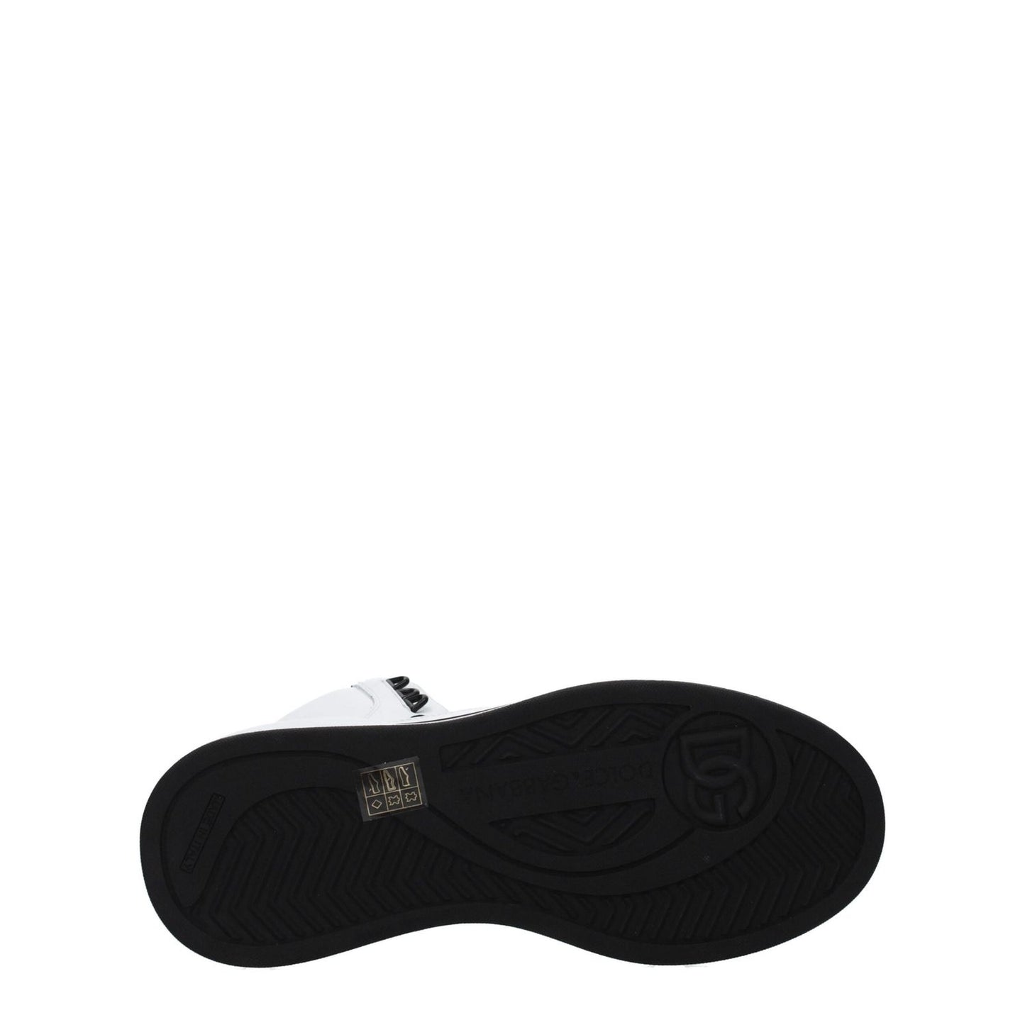 Dolce & Gabbana White Leather High Top Sneakers