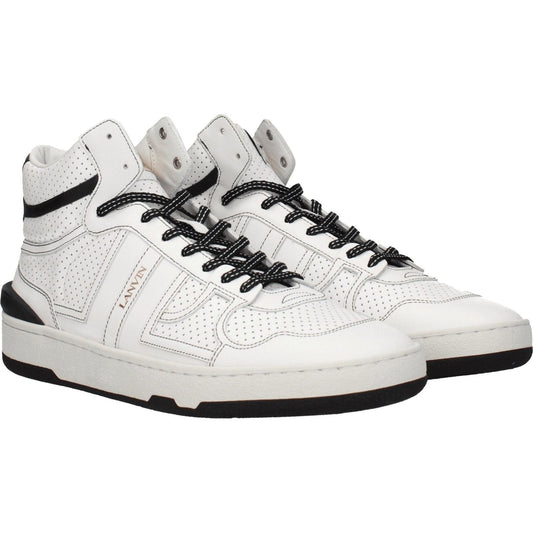 Lanvin White Leather High Tops