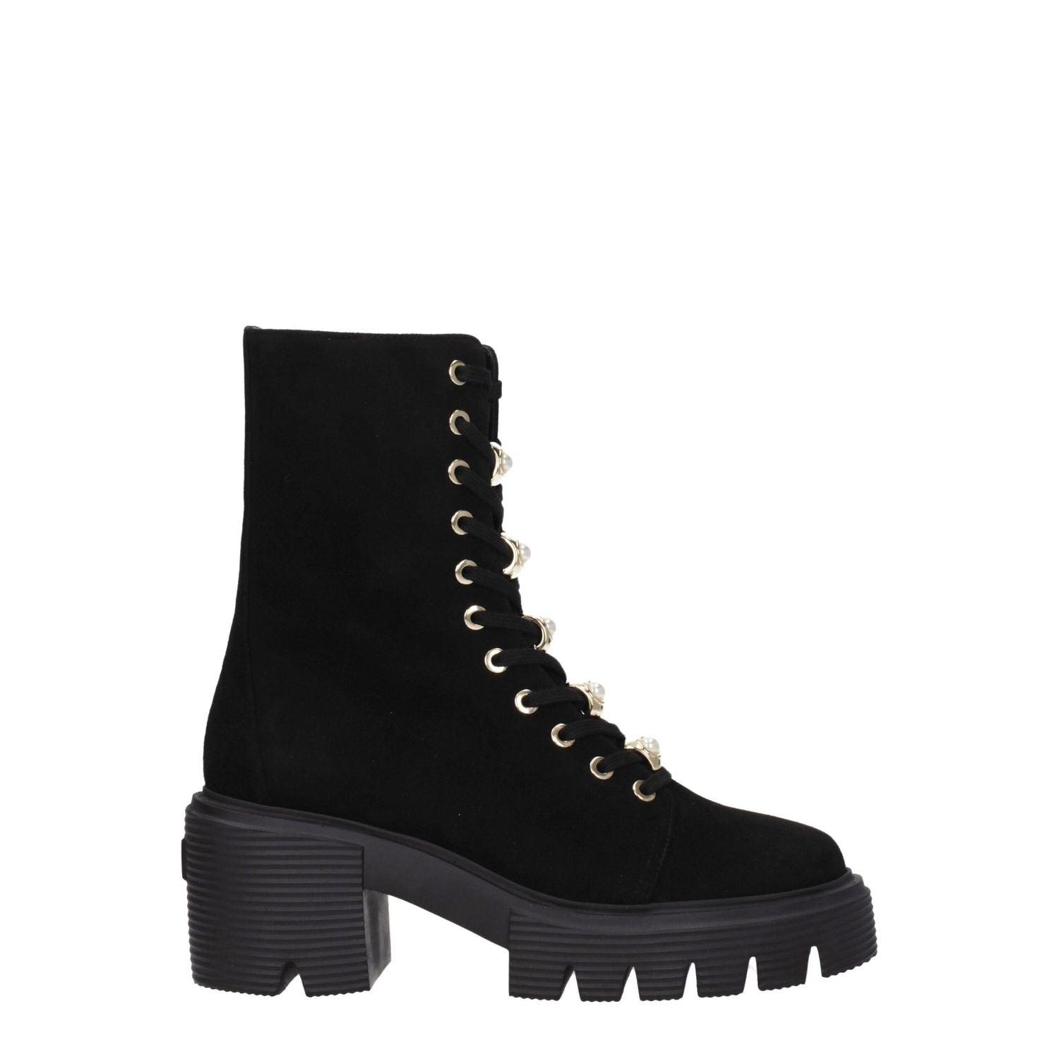 Stuart Weitzman Black Leather Ankle Boots