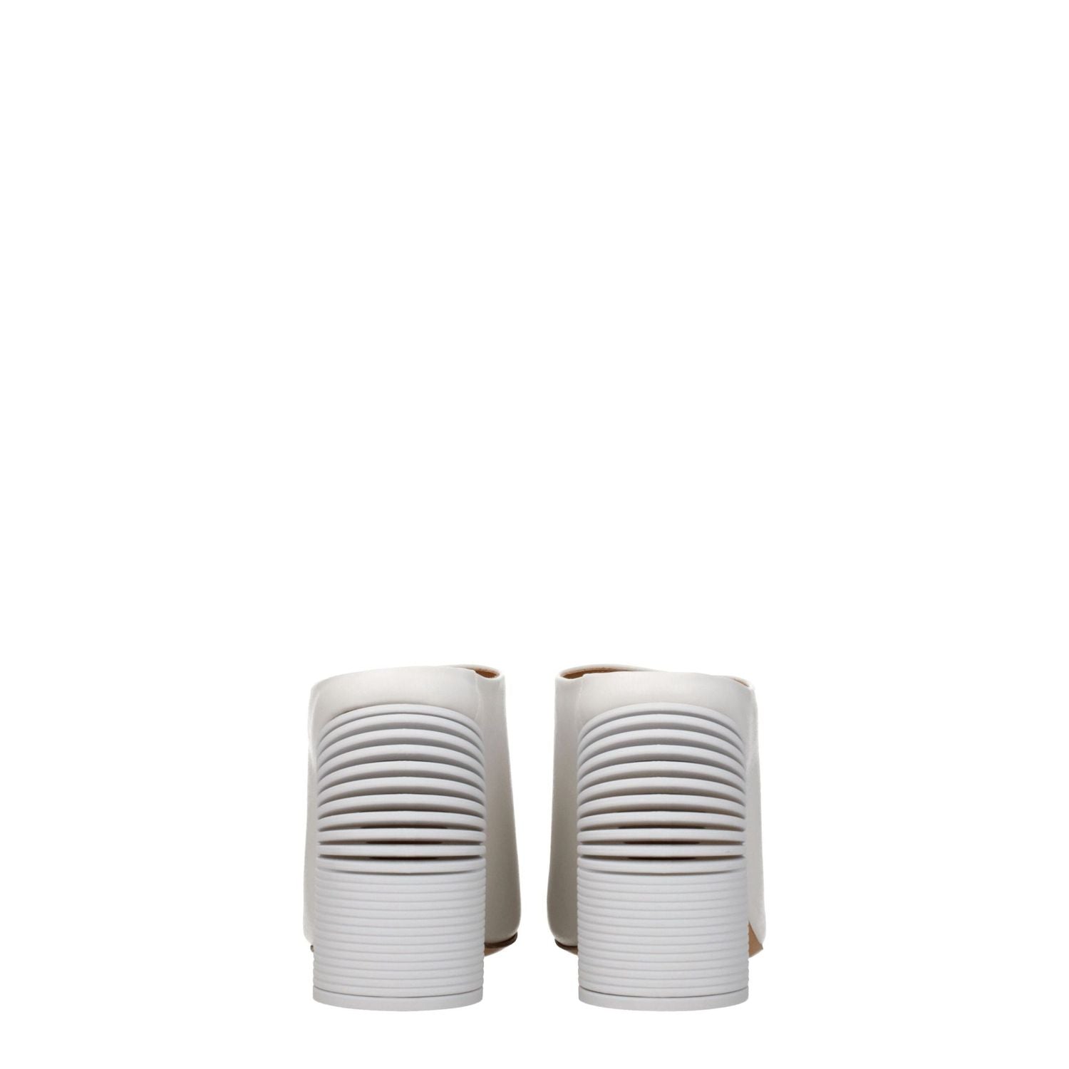 Off-White White Leather Platform Sandals