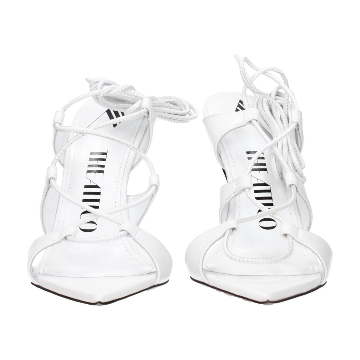 The Attico White Leather Stiletto Heels Sandals TH-8547287367945-EU38.5/US8.5