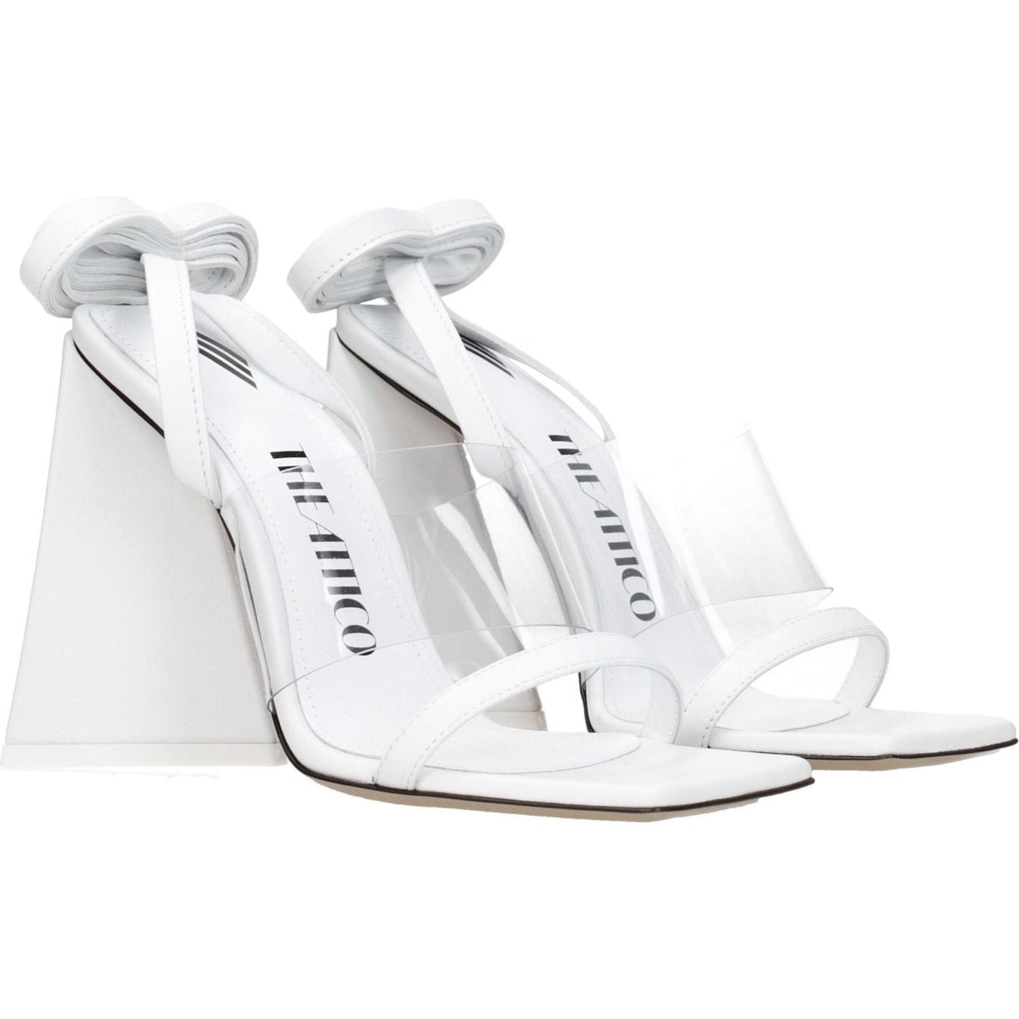 The Attico White Leather Stiletto Heels Sandals TH-8547287466249-EU36/US6