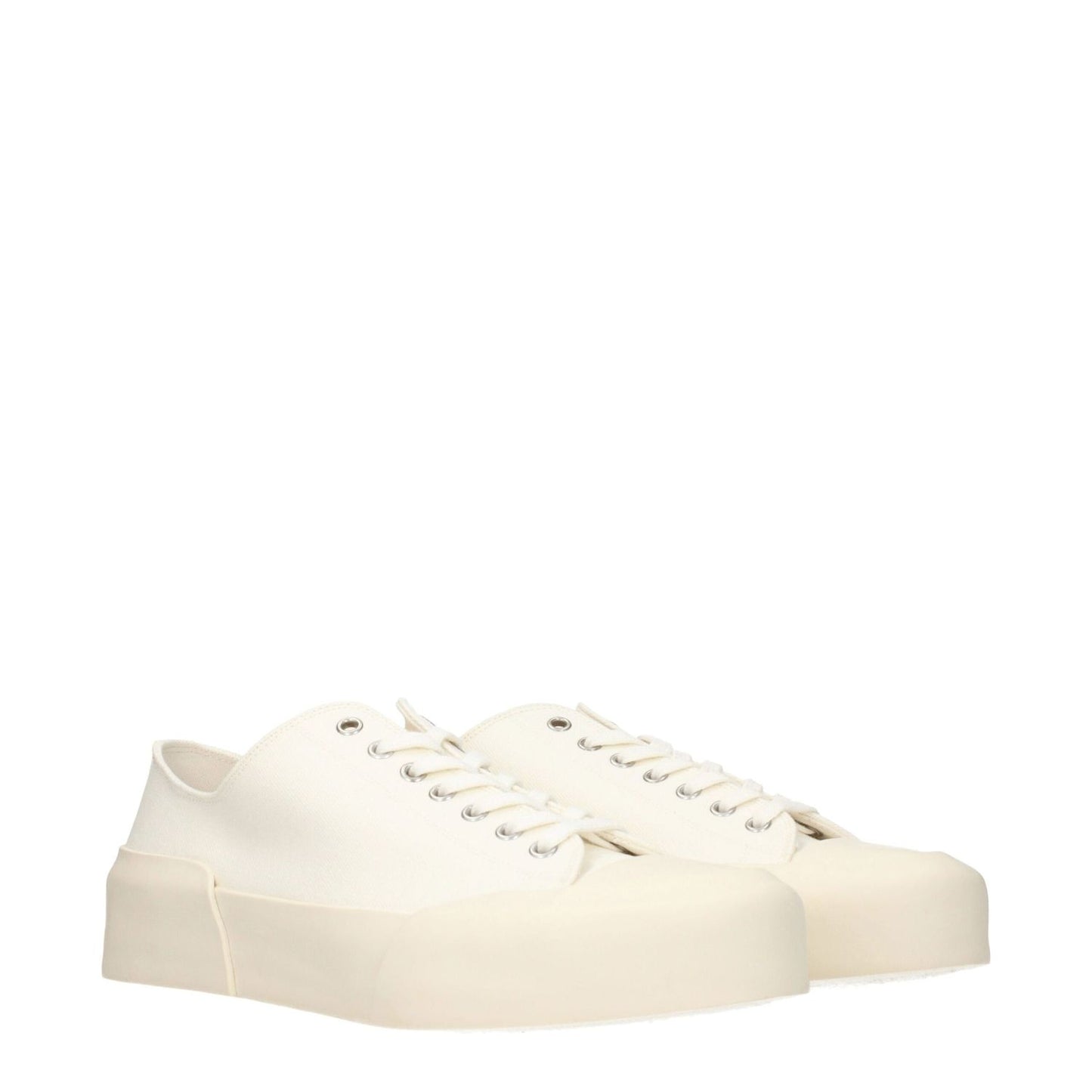 Jil Sander Beige Fabric Low Top Sneakers