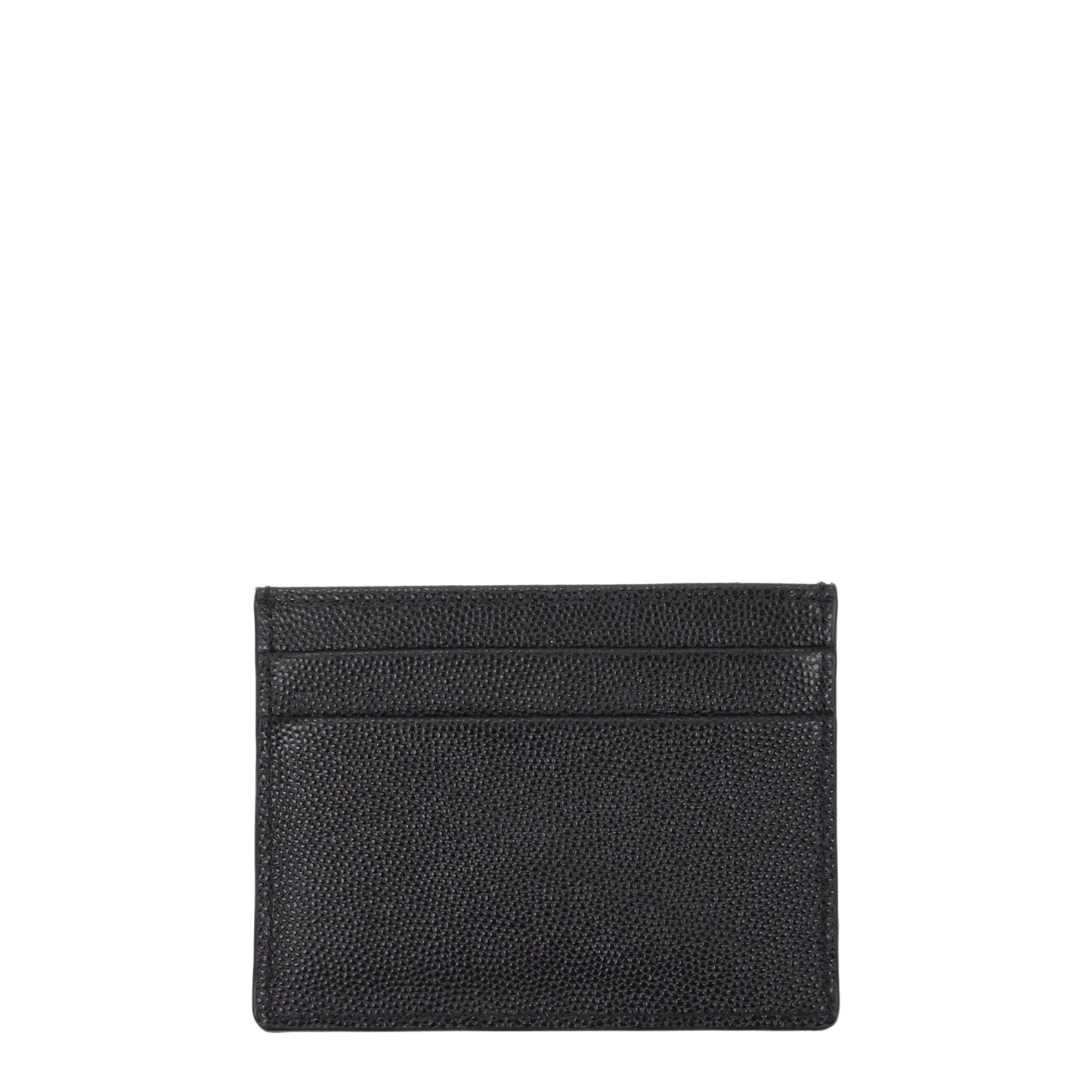 Palm Angels Black Leather Cardholder with front logo, 5 slots, made of leather, measures 8x10.5 cm.