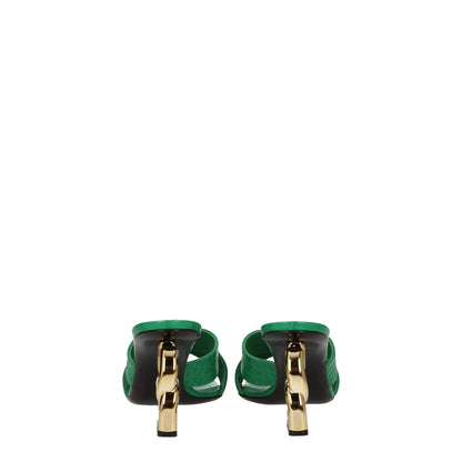 Dolce & Gabbana Green Leather Sandals