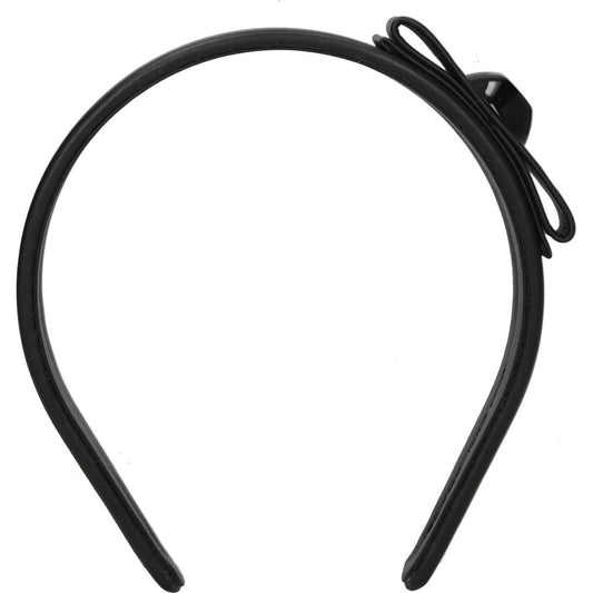 Salvatore Ferragamo Black Leather Hairbands