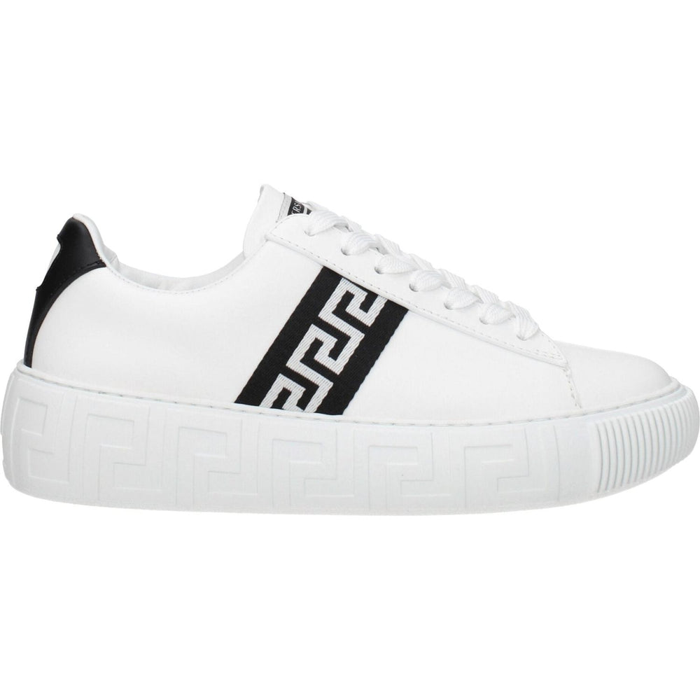 Versace White Leather Low Tops 1728,75667636384,EU35.5/US5.5,EU35/US5,New with tags,Shoes,Sneakers - Women - Shoes,Versace,White,Women,Women - Shoes VE-8547404513545-EU35/US5