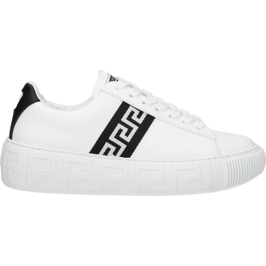 Versace White Leather Low Tops