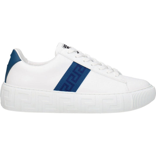 Versace White Leather Low Tops