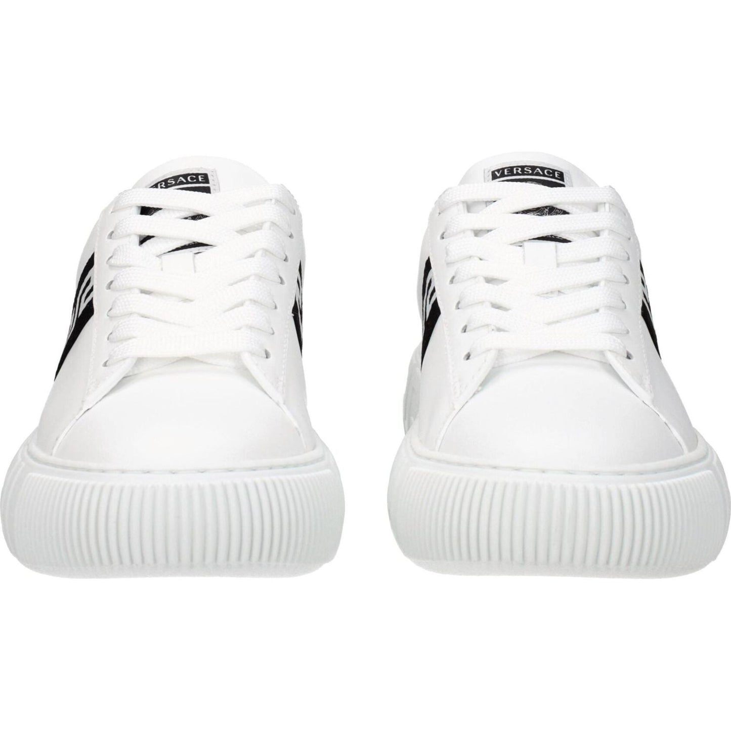 Versace White Leather Low Tops 1728,75667636384,EU35.5/US5.5,EU35/US5,New with tags,Shoes,Sneakers - Women - Shoes,Versace,White,Women,Women - Shoes VE-8547404513545-EU35/US5