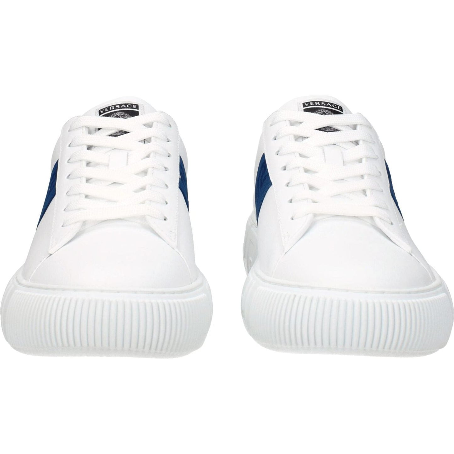 Versace White Leather Low Tops 1728,75667636384,EU40/US7,Men,Men - Shoes,New with tags,Shoes,Sneakers - Men - Shoes,Versace,White VE-8547404611849-EU40/US7