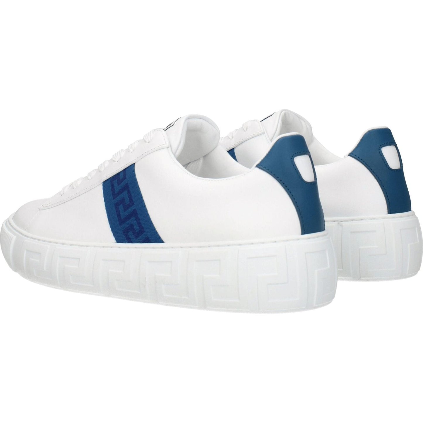 Versace White Leather Low Tops 1728,75667636384,EU40/US7,Men,Men - Shoes,New with tags,Shoes,Sneakers - Men - Shoes,Versace,White VE-8547404611849-EU40/US7