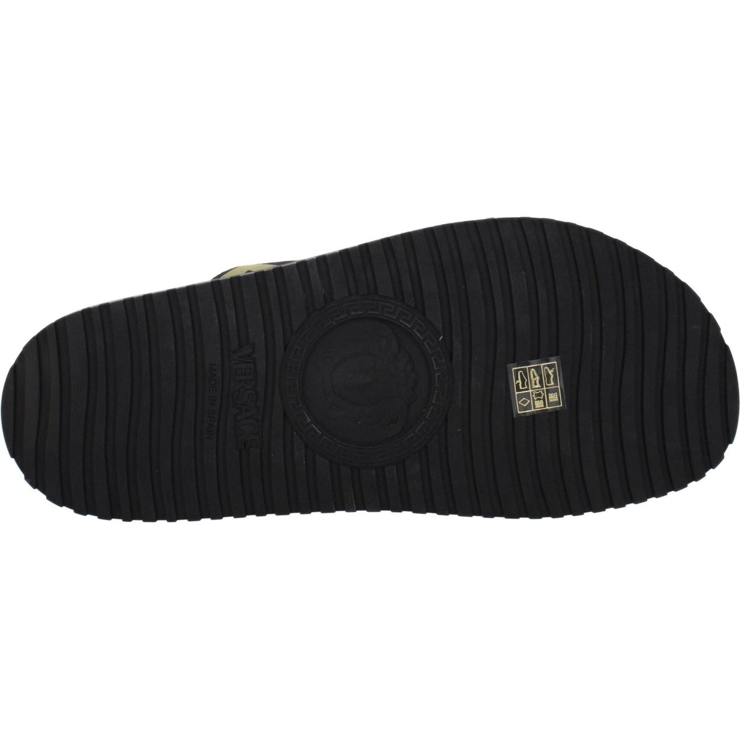Versace Black Fabric Slippers Sandals 1728,75667636384,Black,EU39.5/US6.5,EU40/US7,Men,Men - Shoes,New with tags,Sandals - Men - Shoes,Shoes,Versace VE-8547404644617-EU39.5/US6.5
