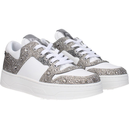 Jimmy Choo White Leather Chunky Sneakers