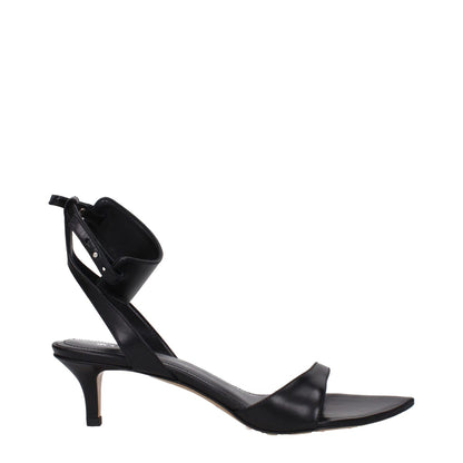 Isabel Marant Black Leather Sandals