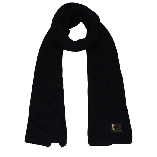 Dolce & Gabbana Black Cashmere Scarves DO9468952150281BT