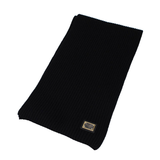 Dolce & Gabbana Black Cashmere Scarves DO9468952150281BT