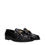 Versace Black Leather Slip-On Loafers VE-9489260052745-EU36/US6