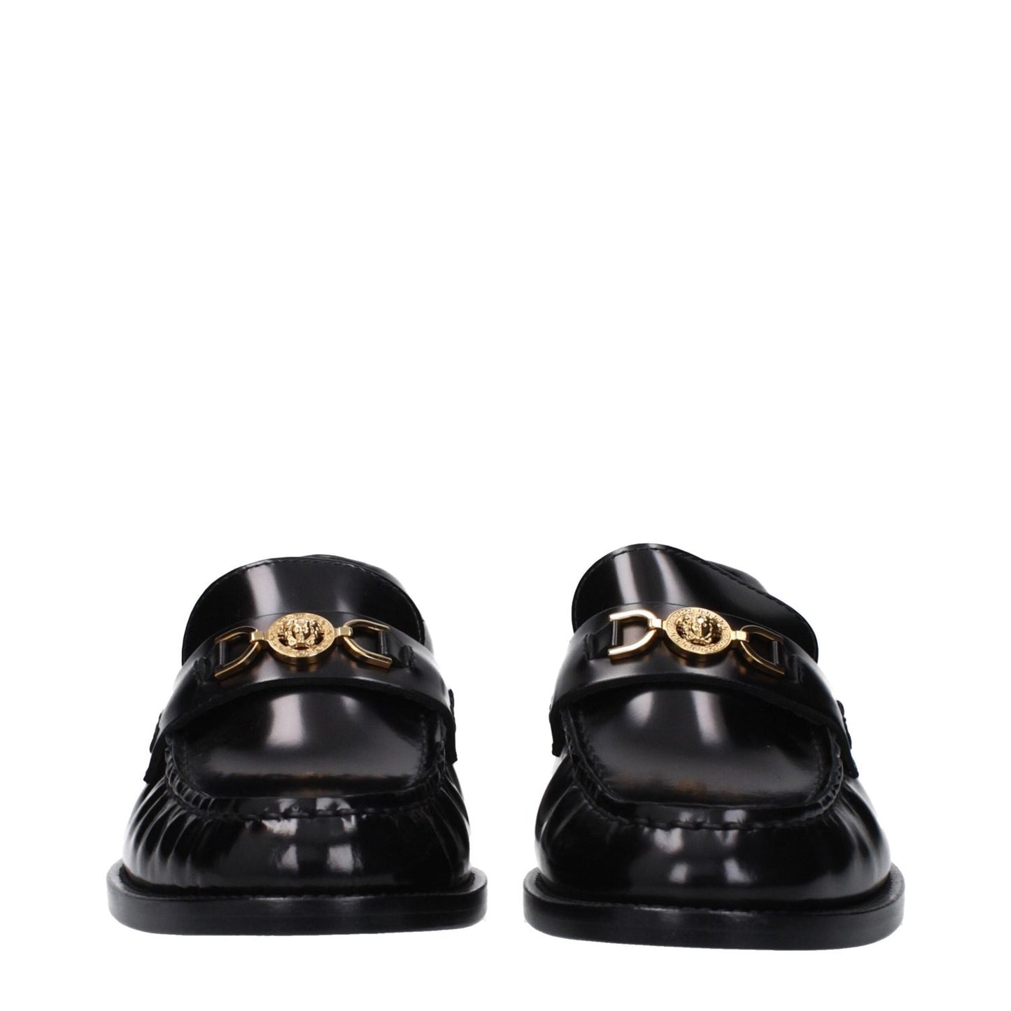 Versace Black Leather Slip-On Loafers VE-9489260052745-EU36/US6