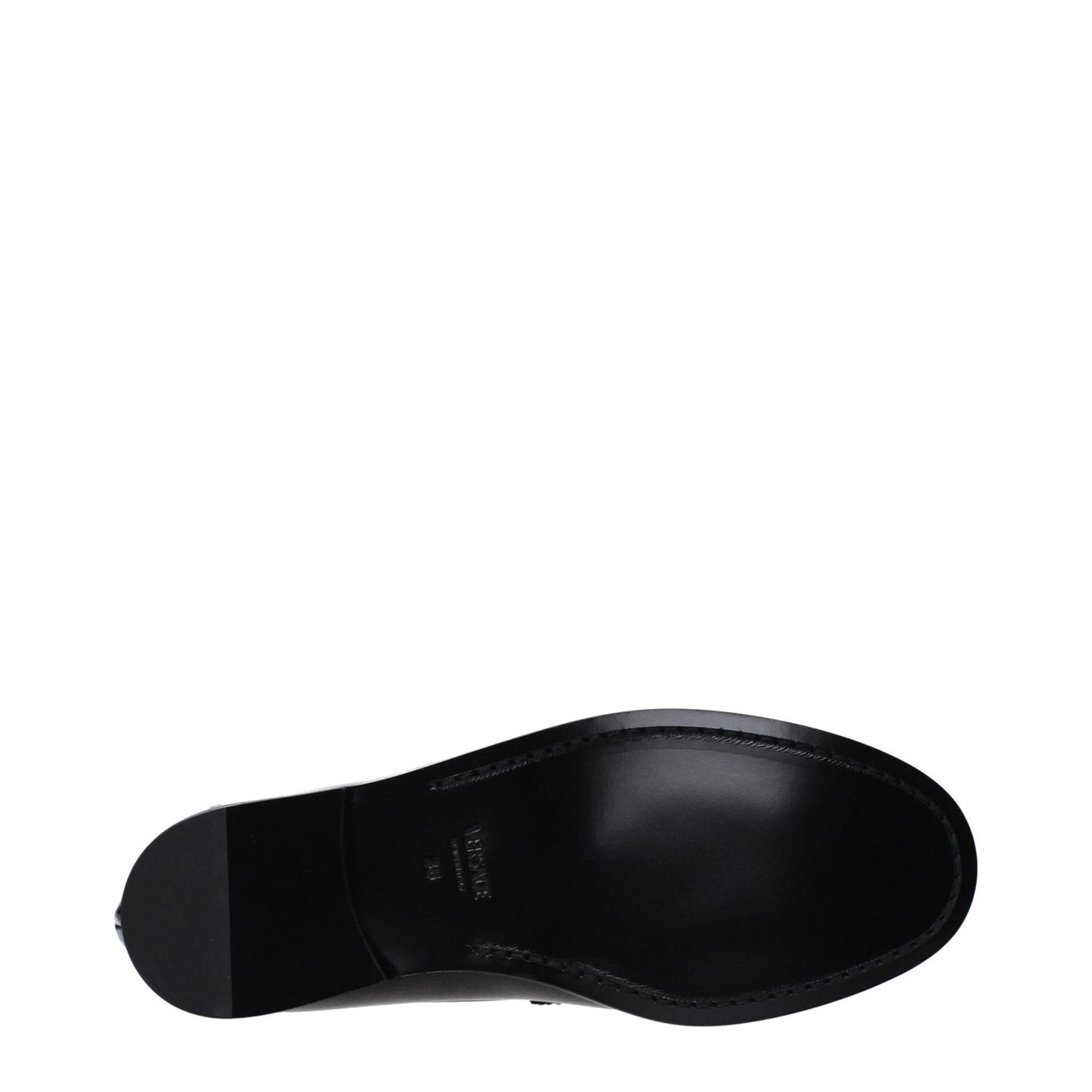 Versace Black Leather Slip-On Loafers VE-9489260052745-EU36/US6