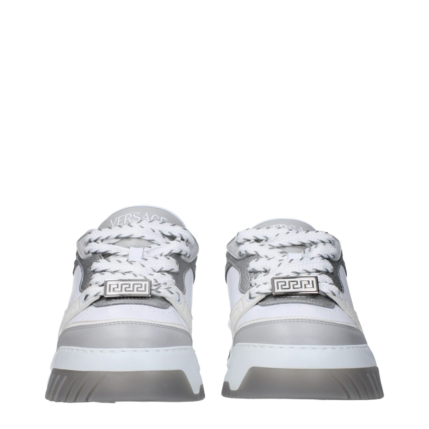 Versace White Leather Chunky Sneakers