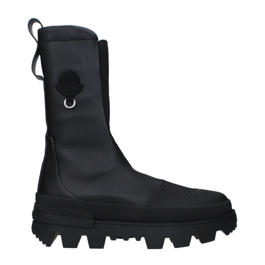 Moncler Black Leather Ankle Boots MO-9490928435465-EU39/US6