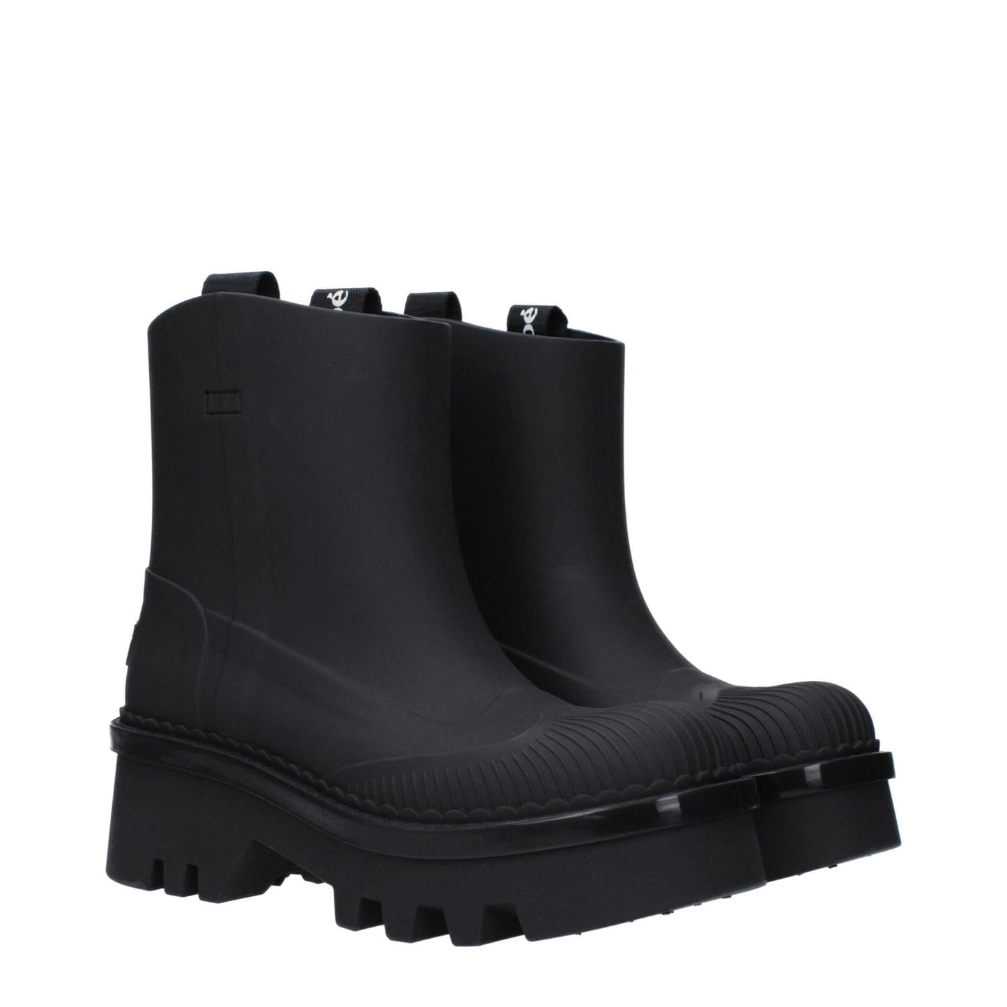 Chloé Black Cotton Ankle Boots CH-9492835500297-EU37/US7