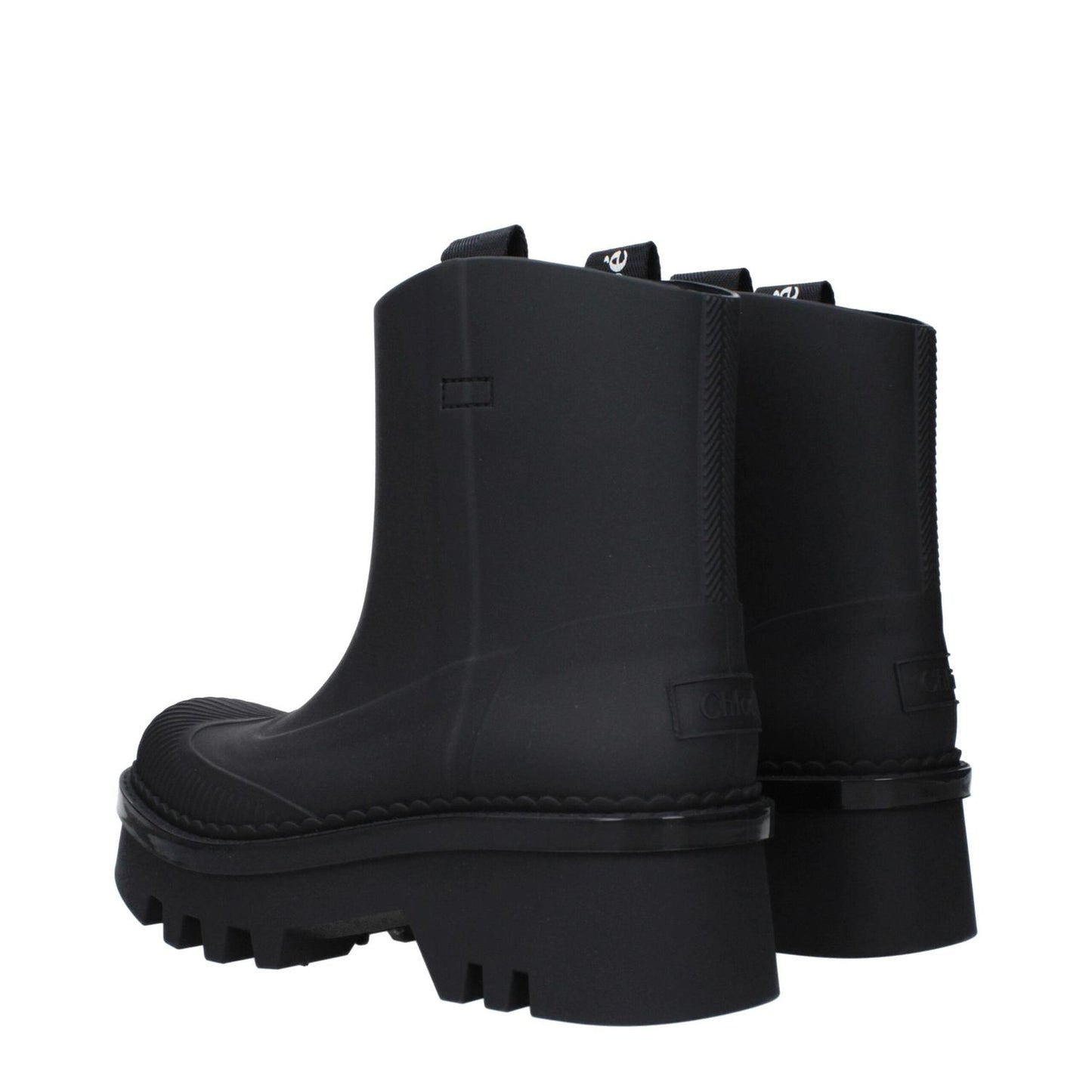 Chloé Black Cotton Ankle Boots CH-9492835500297-EU37/US7