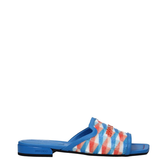 Jimmy Choo Light Blue Fabric Slippers Sandals JI-10020230627593-EU38/US8